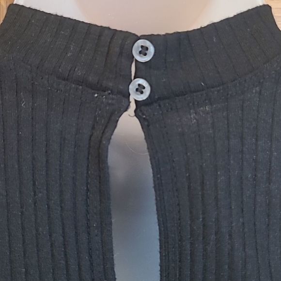 Hollister Micro Mini Dress Swing Flowy Sleeveless Mock Neck Racer Back Key Hole - Picture 6 of 16